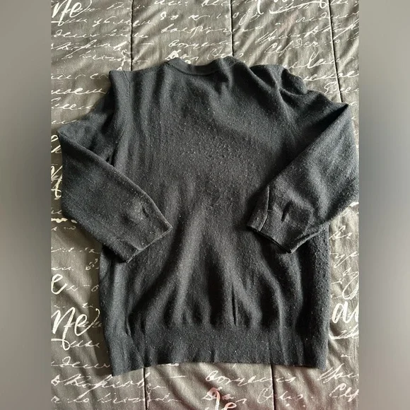 Kate Spade Black Embellished Crystal Bow Sweater Size Medium - Picture 5 of 8